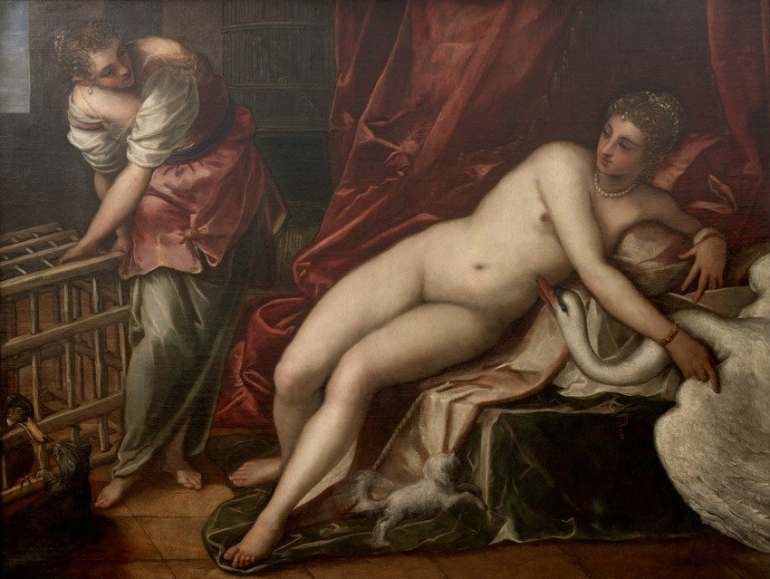 Tintoret, Léda et le cygne, vers 1578, huile sur toile, 162 x 218 cm, Florence, Gallerie degli Uffizi. © Photo: Gabinetto Fotografico delle Gallerie degli Uffizi