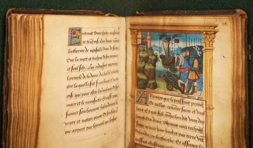 Manuscrit des Enseignements d’Anne de France, suivis de l' Histoire du siège de Brest, début du XVIe siècle. © Marie Hamel - BnF