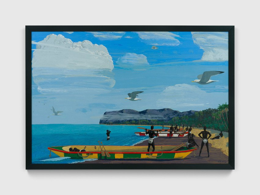 Kerry James Marshall, Cove, 2025, acrylique sur panneau PVC, 221 x 321, 3 x 7, 6 cm Courtesy David Zwirner, Londres. ©K. Mcfate. Toutes les oeuvres sont de Kerry James Marshall. Photos: Courtesy Of The Artist. ©Kerry James Marshall.