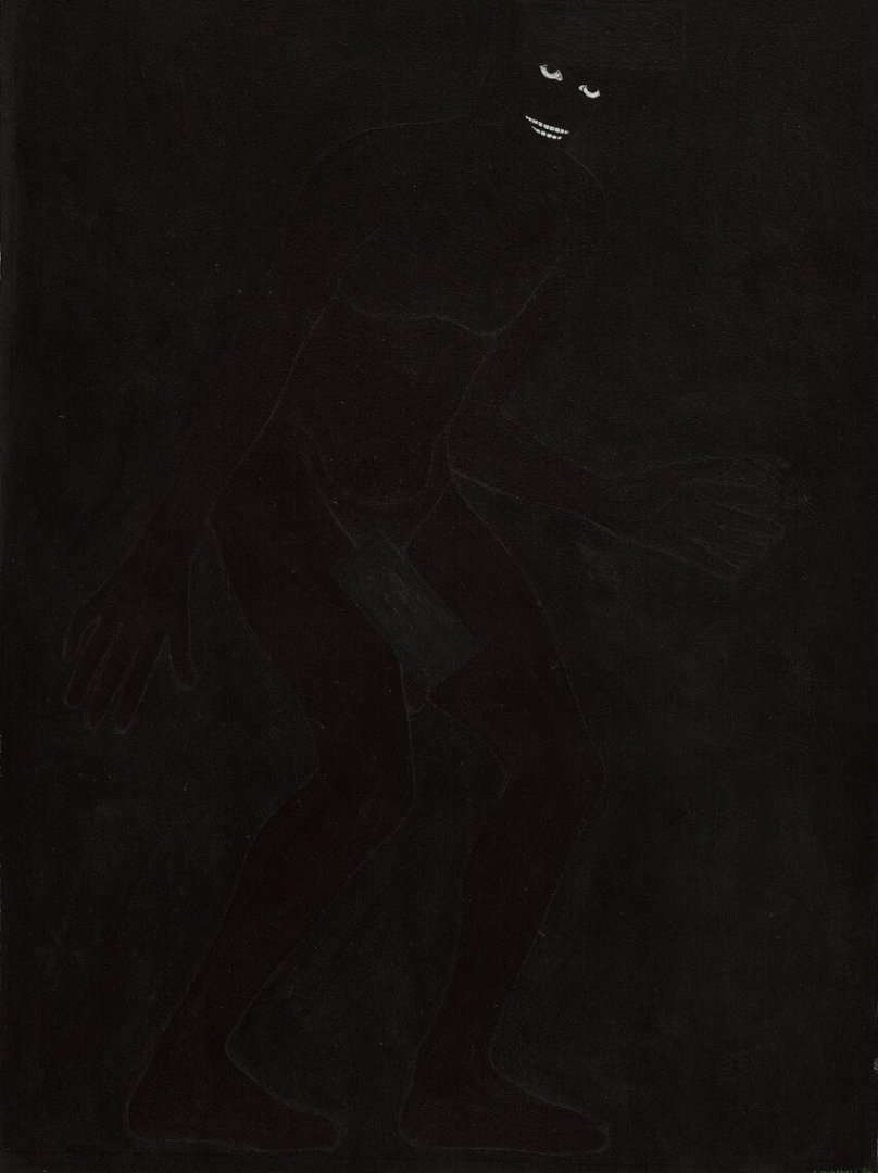 Kerry James Marshall, Invisible Man, acrylique sur toile et bois, 127, 3 x 95, 6 cm Coll. Liz & Eric Lefkofsky. Courtesy David Zwirner, Londres. ©J. Hems.