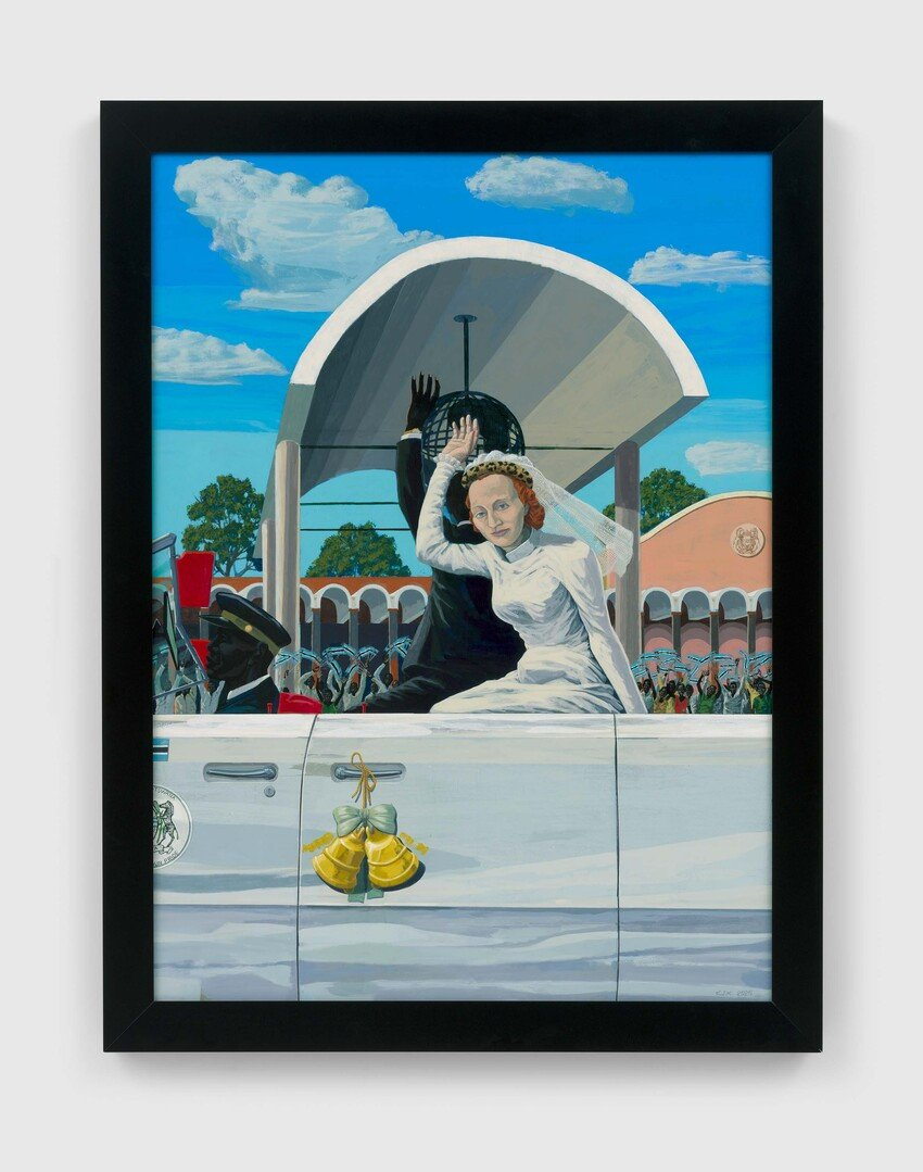 Kerry James Marshall, White Queens of Africa: Ruth, 2025, acrylique sur panneau en PVC, 169 x 127 cm. Courtesy David Zwirner, Londres. ©K. Mcfate.
