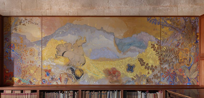 Odilon Redon, Le Jour, 1910 - 1911 Détrempe sur toile 200 x 650 cm Abbaye de Fontfroide, Narbonne