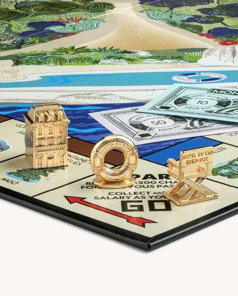 Les pions en métal doré du Monopoly de l’Hôtel du Cap Eden Roc