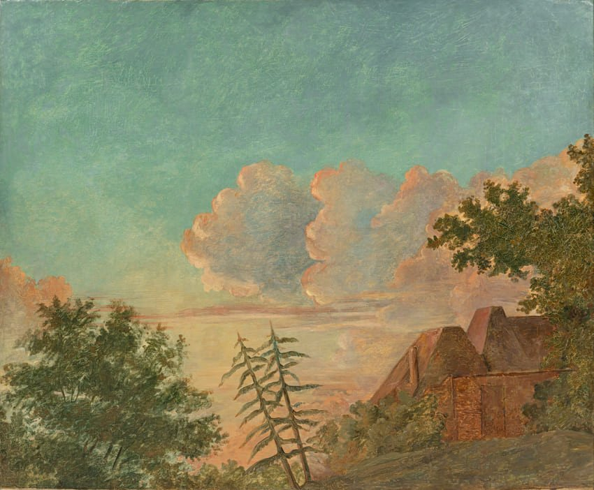 Paul Cézanne, La Ferme, 1862 - 1864. Fragment de décor du Grand Salon de la demeure familiale de Cezanne, au Jas-de-Bouffan, retiré de la vente Schlumberger ©Louis Blancard, Blok Design Group & Art Digital Studio, Sotheby’s